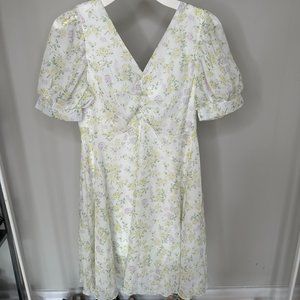 DAZY Puff Sleeve Floral Dress